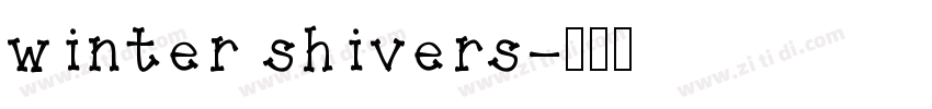winter shivers字体转换